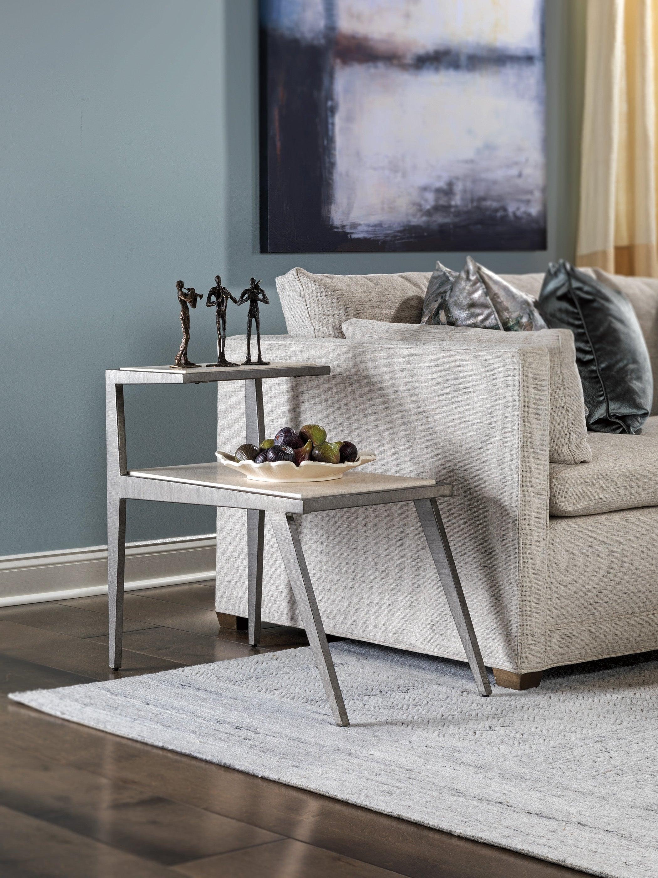 Signature Designs Adamo Silver Gray Side Table - Remutear