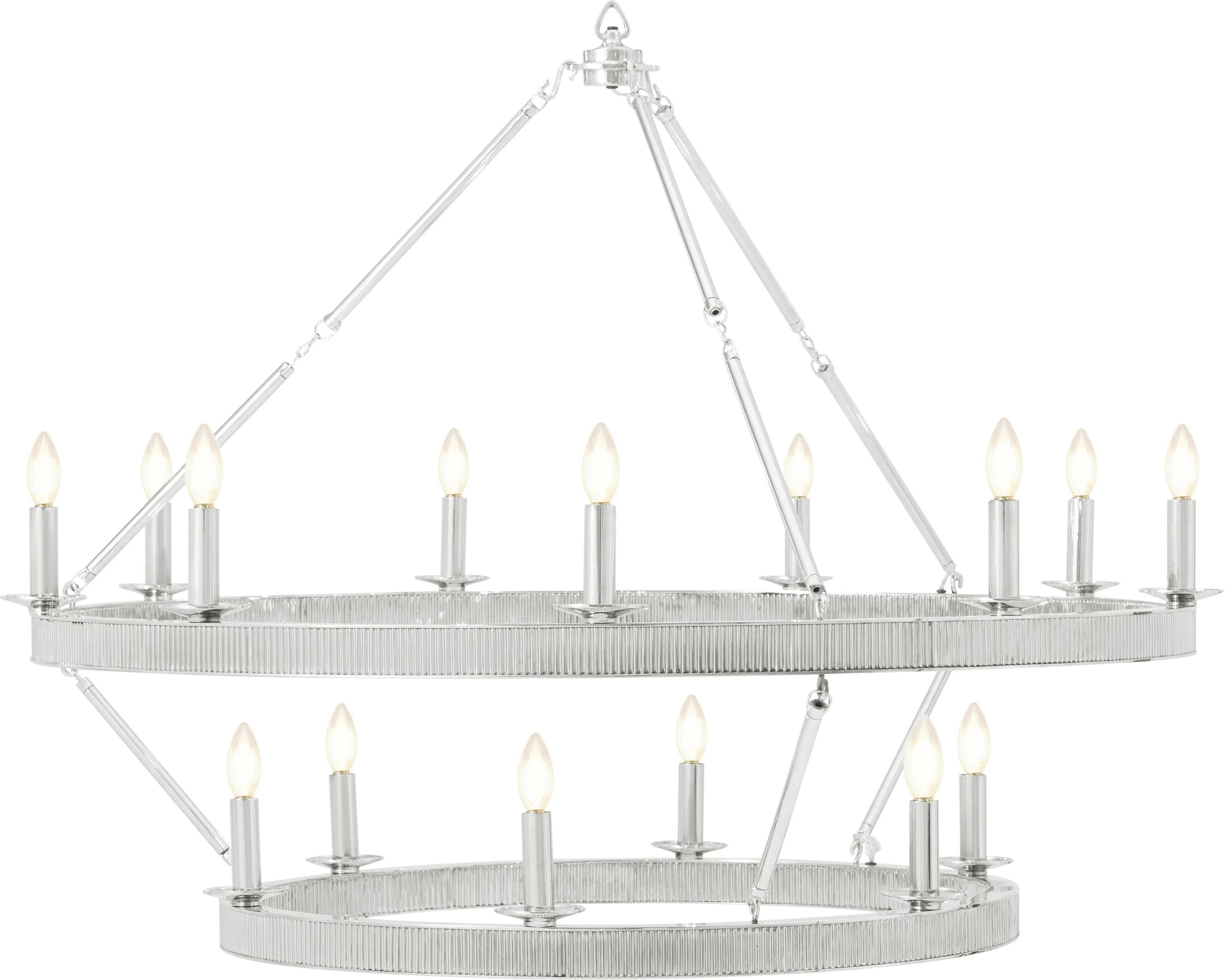 Simon Grande Stack Round 18 Light Chandelier - Remutear
