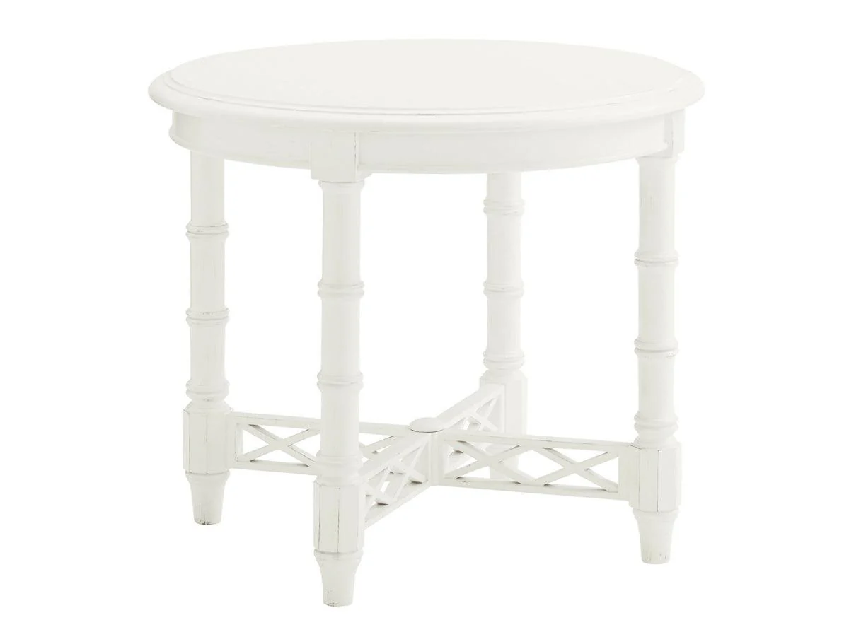 Ivory Key Edgehill Round Lamp Table - Remutear