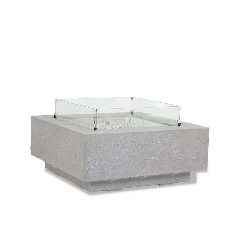 Square Fire Table Glass Surround - Remutear