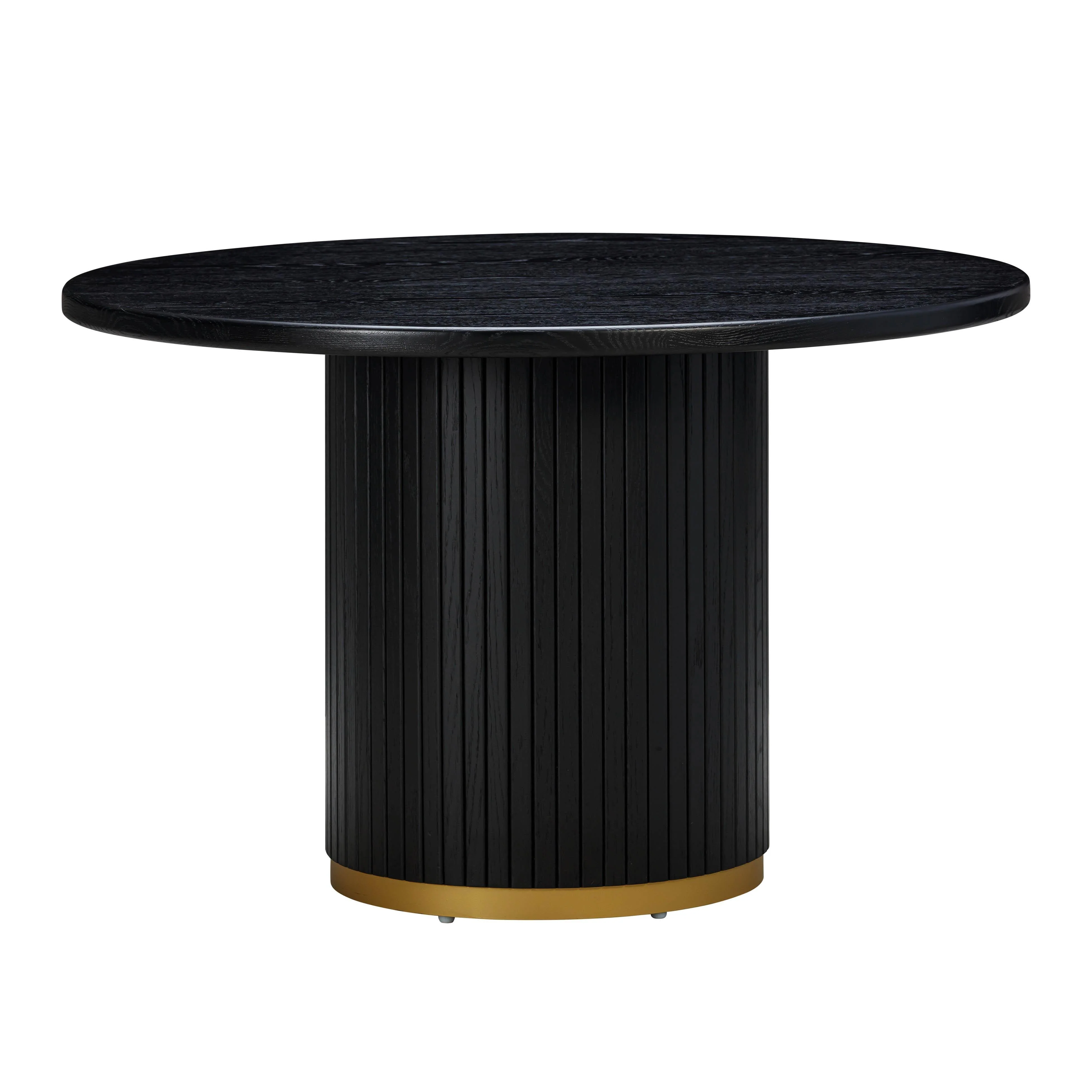 Chelsea Black Oak Round Dining Table - Remutear