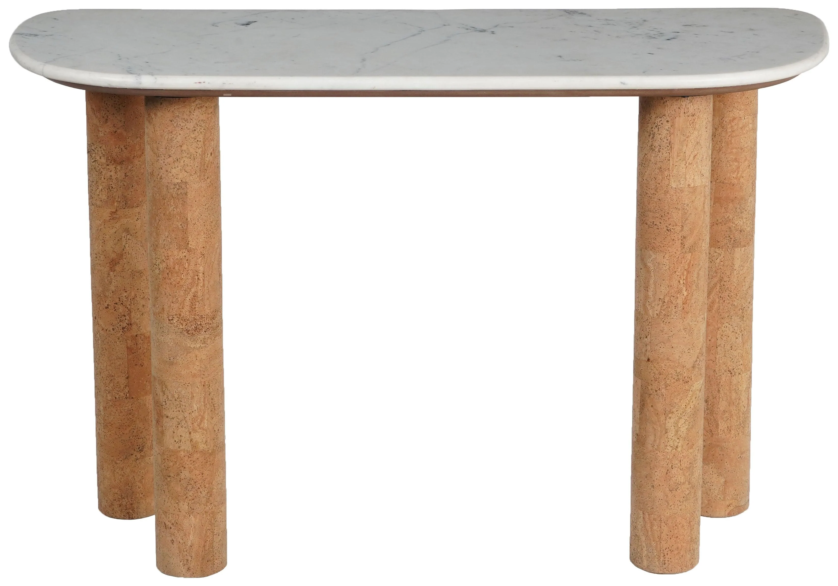 MARILYNN MARBLE AND CORK VENEER CONSOLE TABLE - Remutear