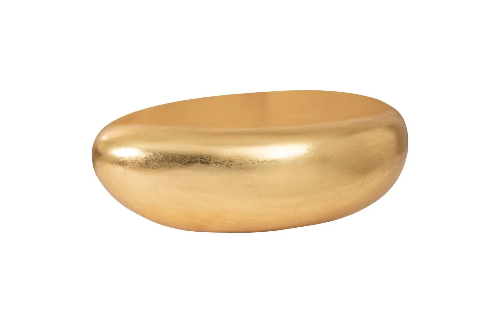 River Stone Coffee Table, Gold Leaf, Small - Remutear
