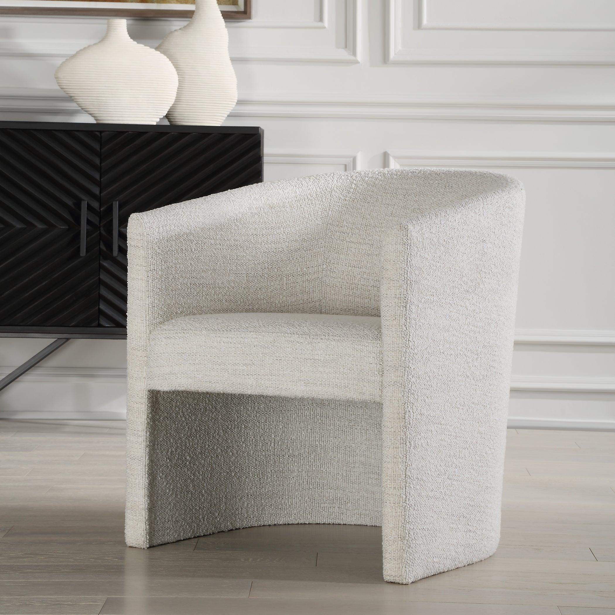 Encompass White Fabric Dining Chair - Remutear