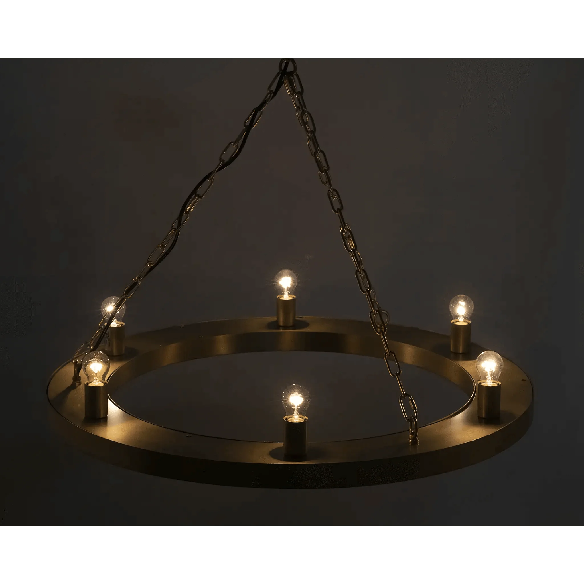 Ciro Chandelier, Metal with Brass Finish - Remutear