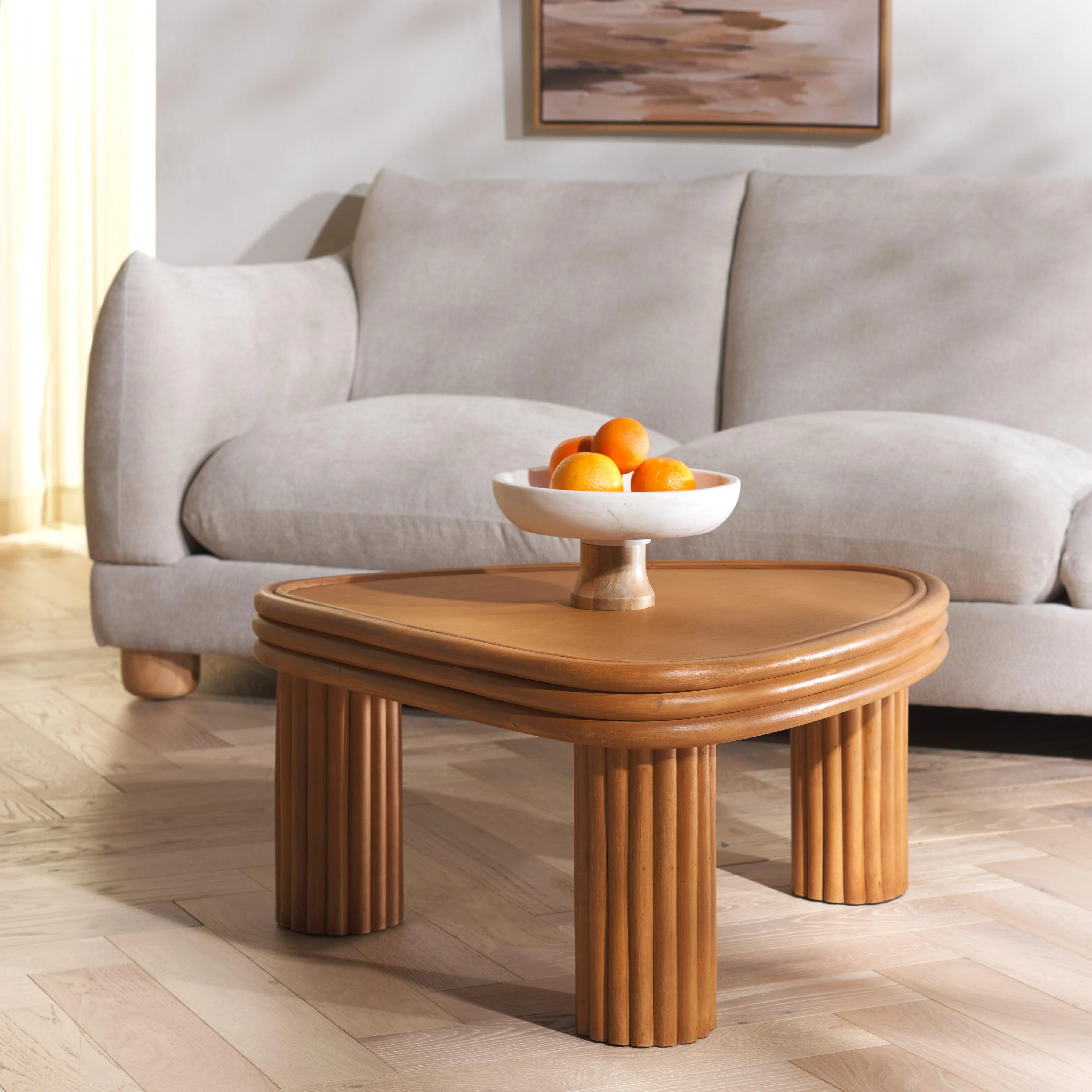 BAYARD RATTAN TRIANGLE COFFEE TABLE - Remutear