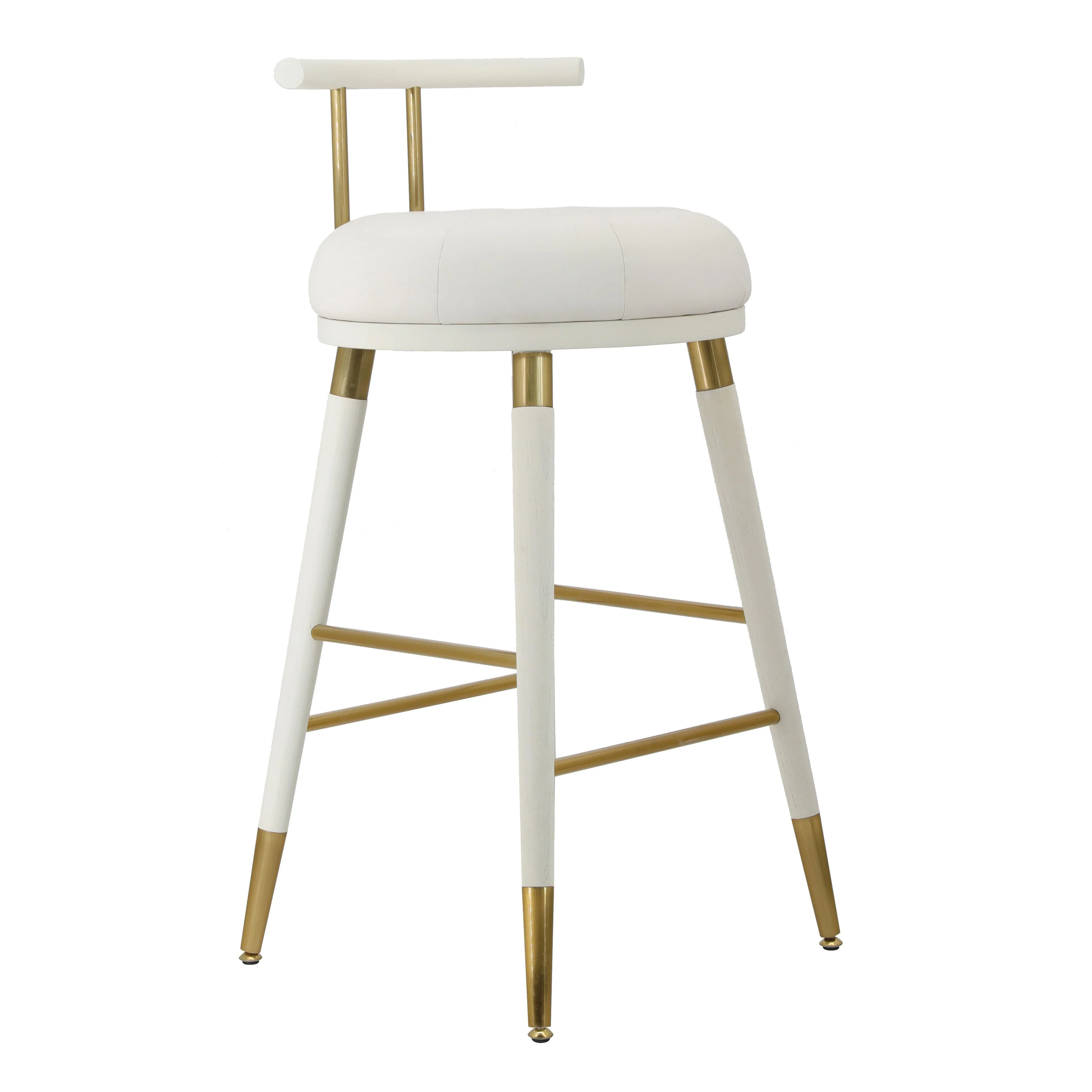 Juniper White Vegan Leather Counter Stool - Remutear