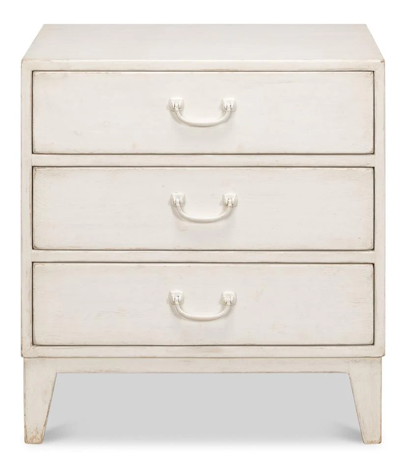 Willow 3 Drawer Commode - Antique White - Remutear