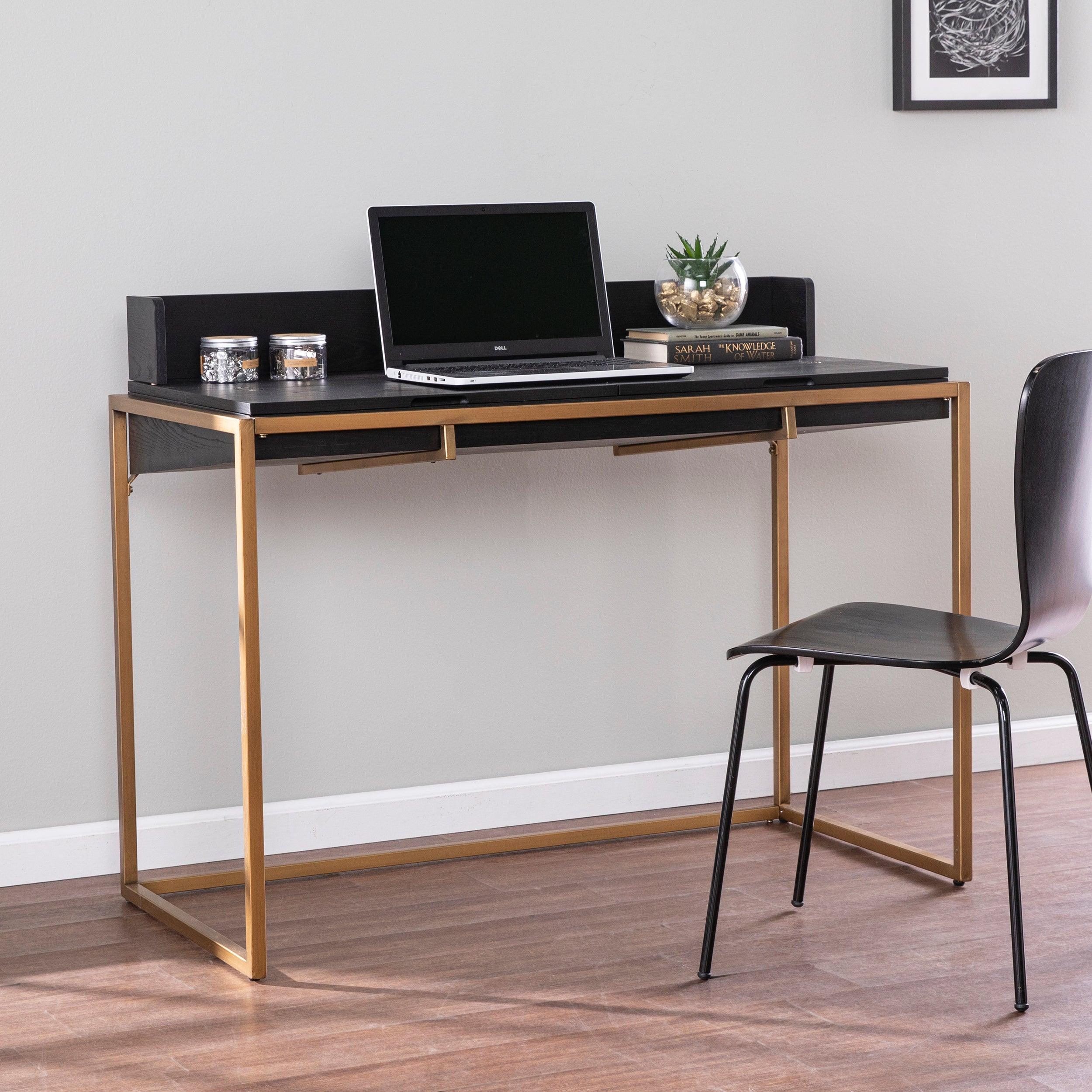 Caldlin Flip-Top Desk w/ Storage - Remutear