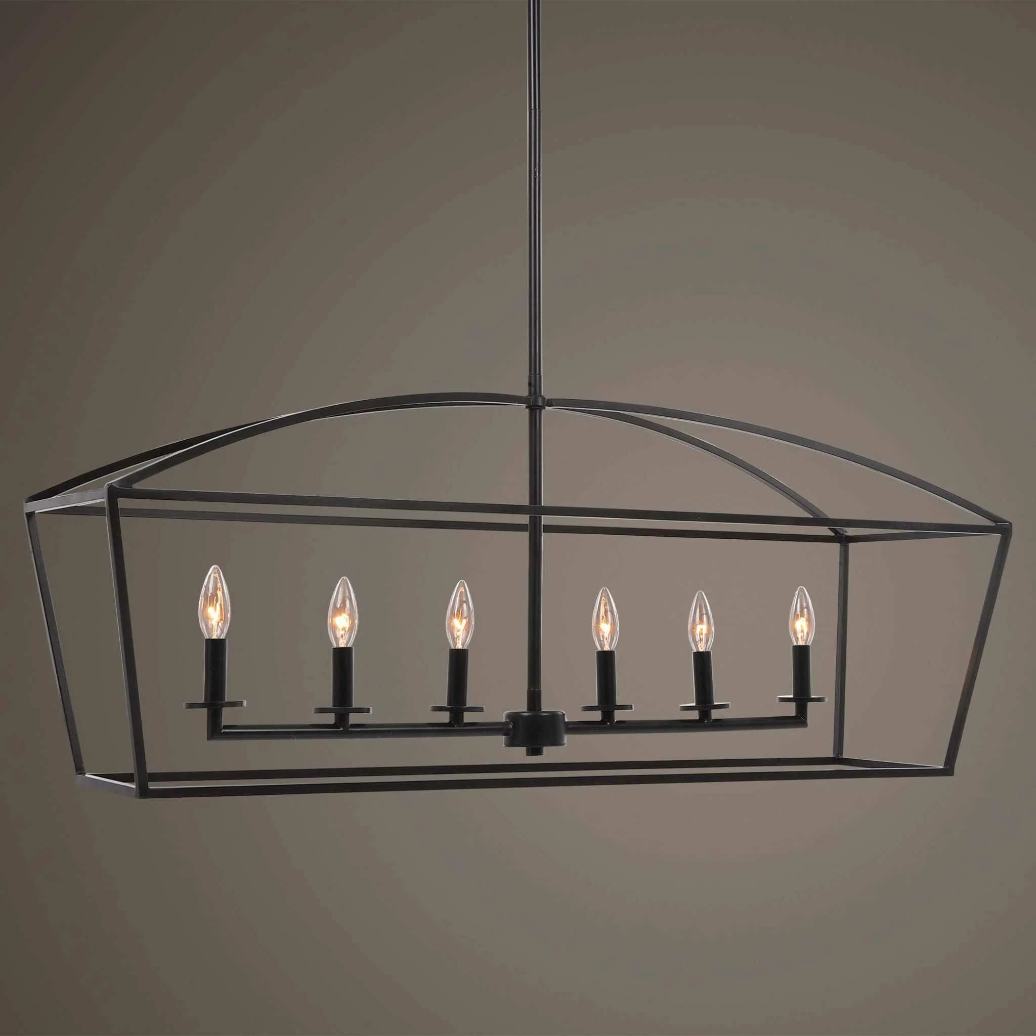 CLAYTON 6 LIGHT LINEAR CHANDELIER - Remutear