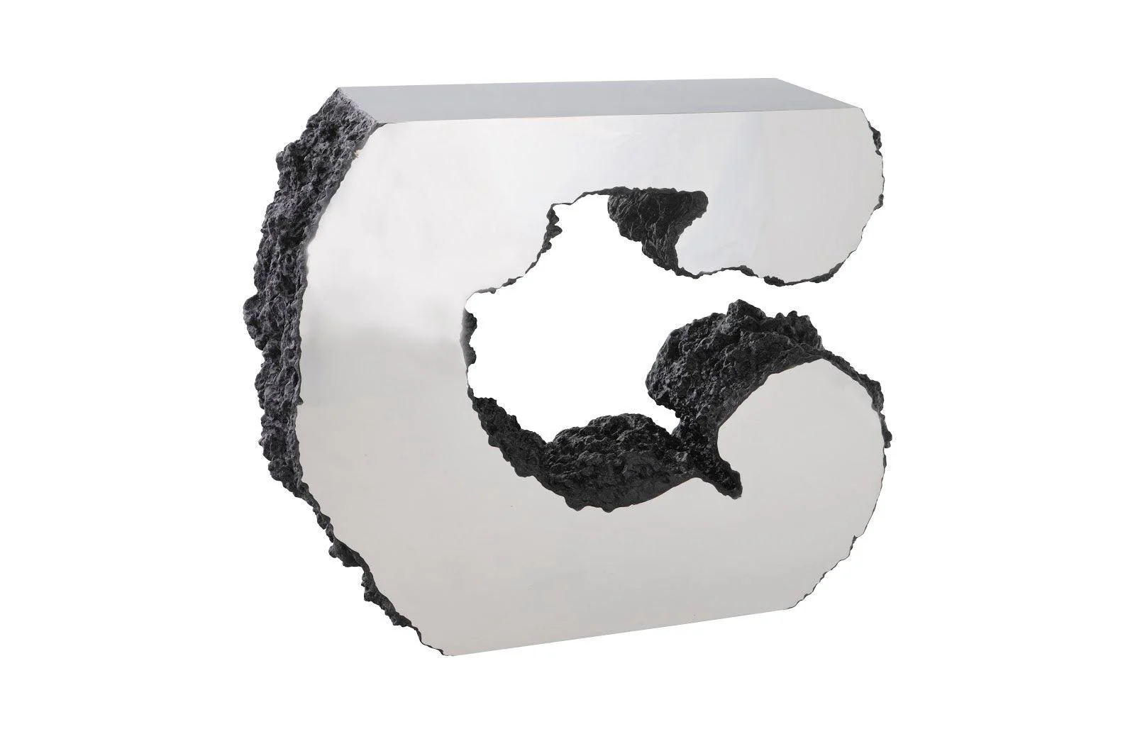 Lava Console Table, Stainless Steel - Remutear