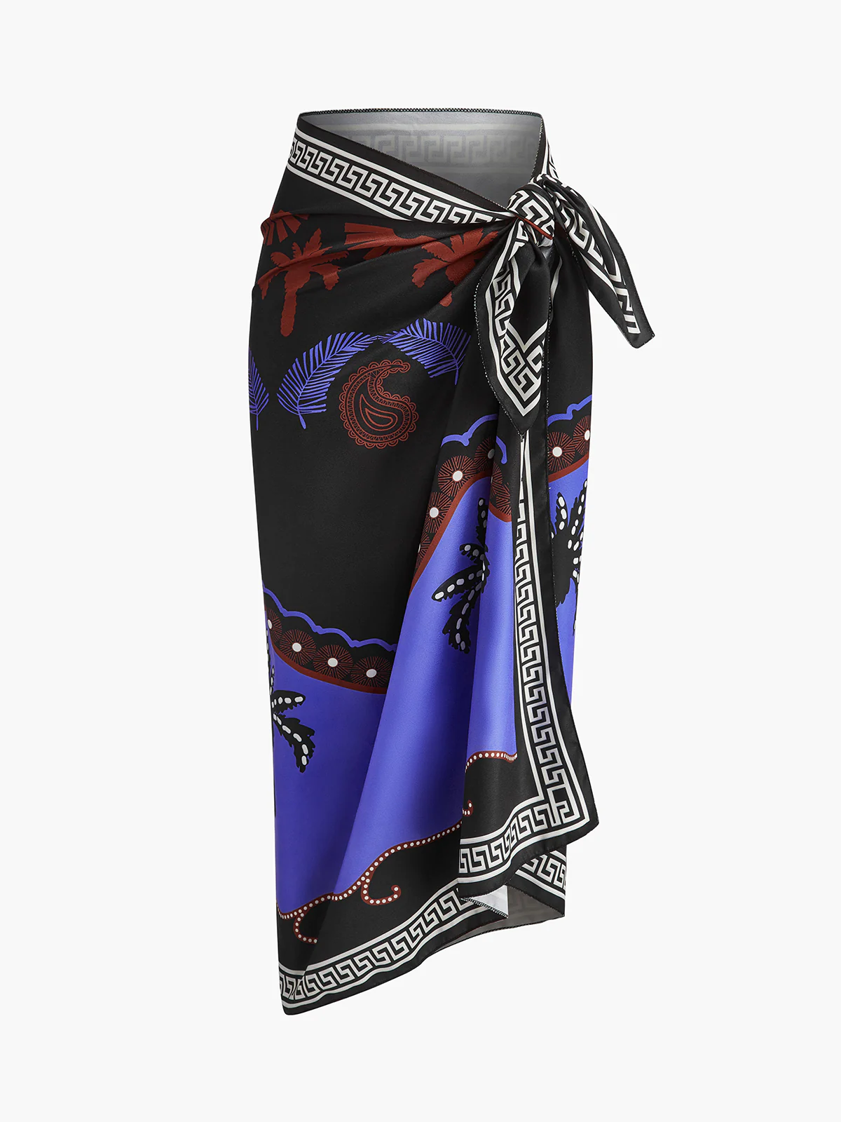 Printed Tie-Waist Sarong Cover-Up - Remutear