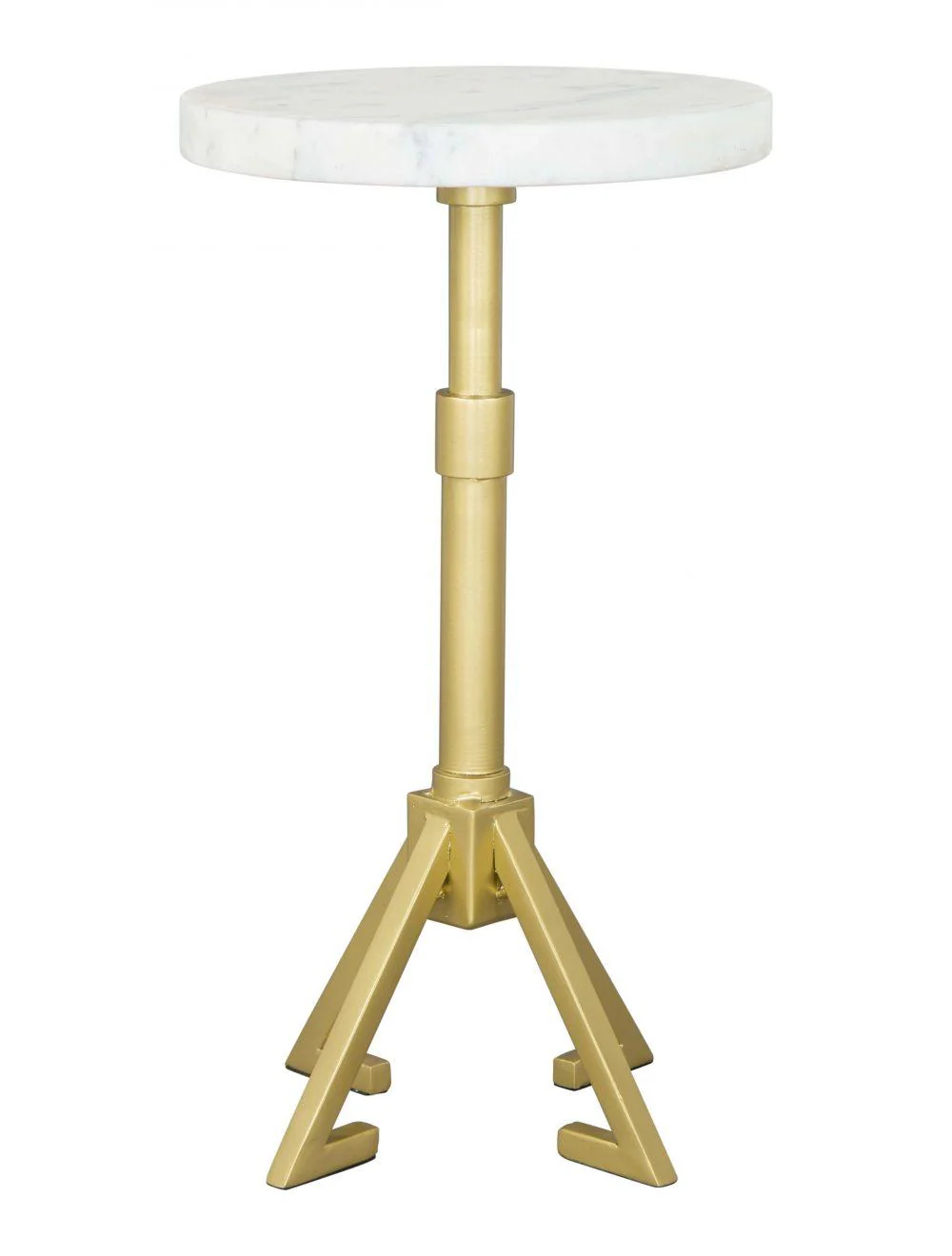 Maurice Side Table White & Gold - Remutear