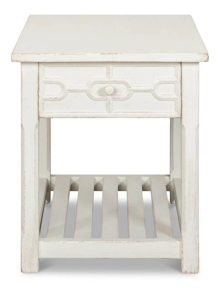Isla Side Table - Antique White - Remutear
