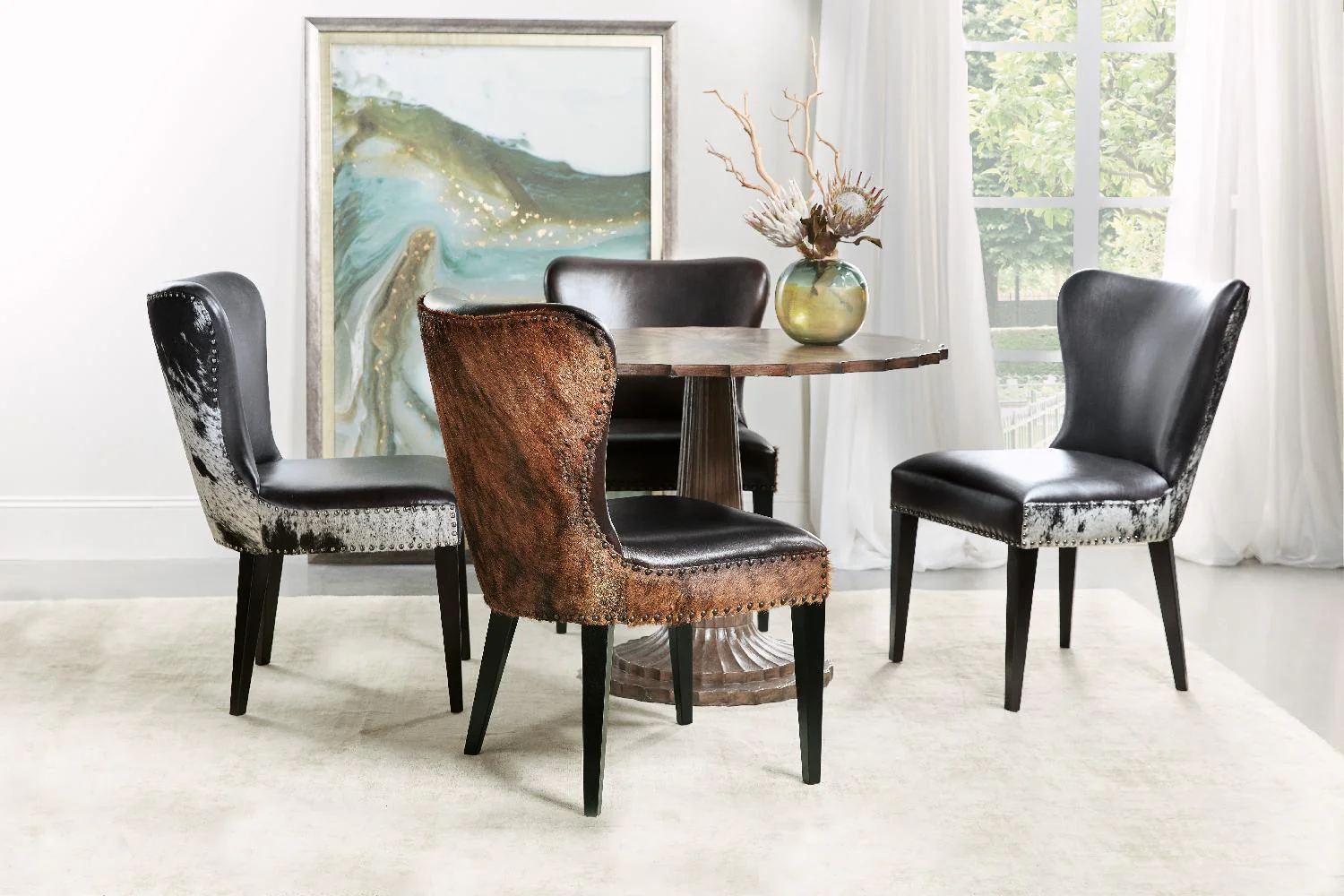 Kale Accent Chair with Salt & Pepper HOH - Set of 2 - Remutear