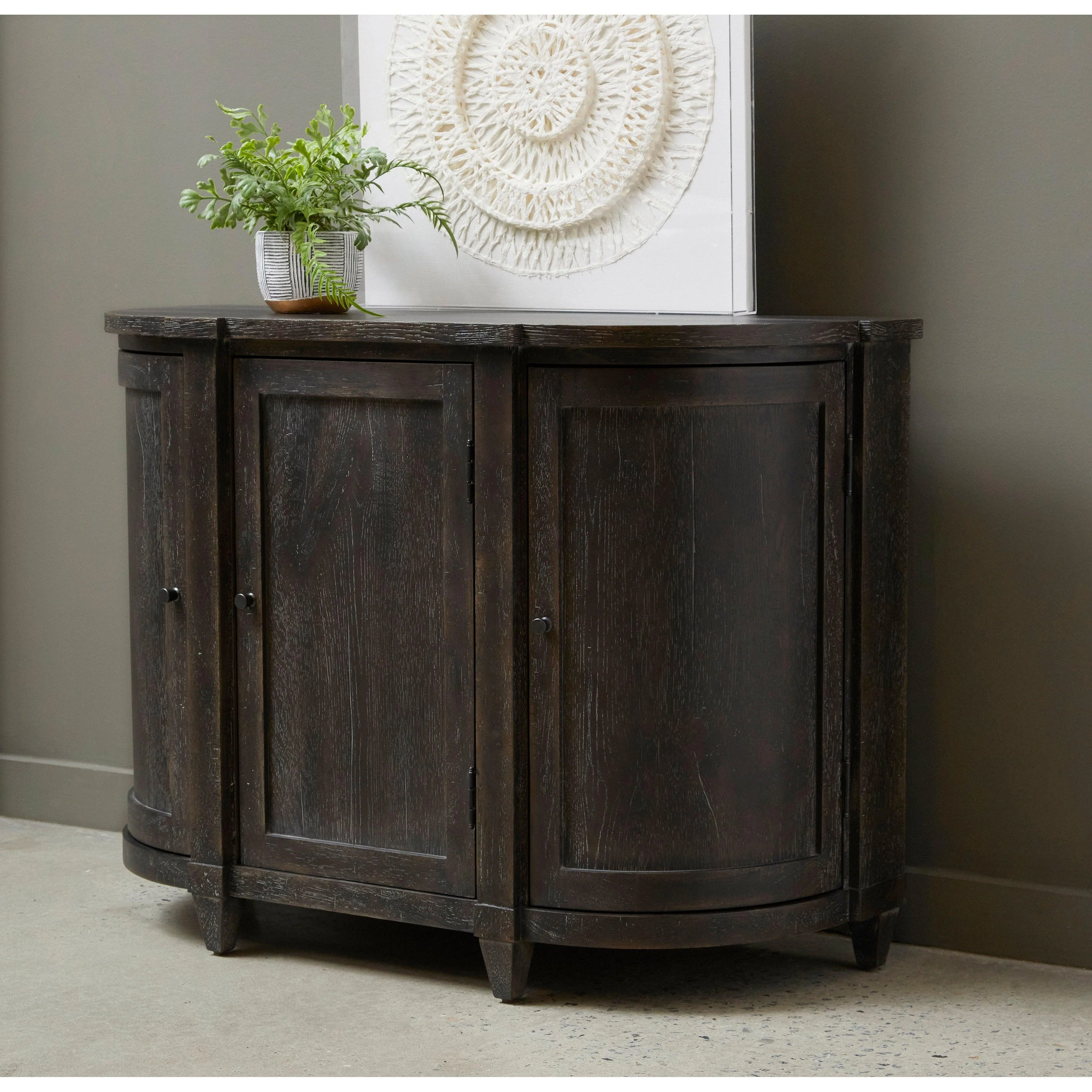 Curved 3 Door Hallway Accent Sideboard - Remutear
