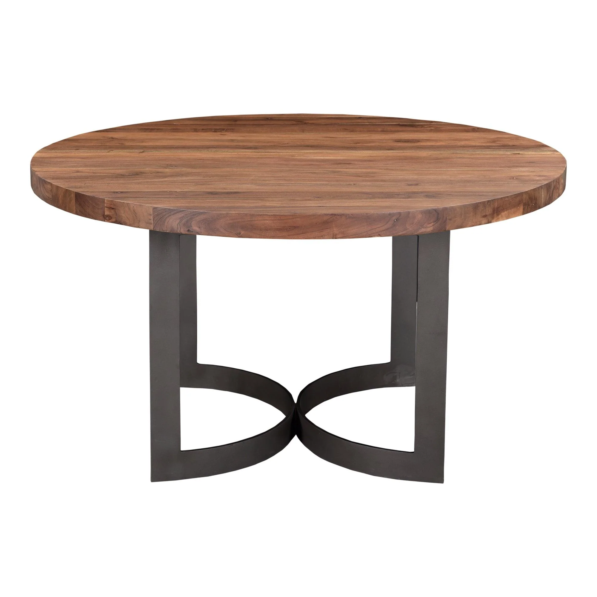 Bent Round Dining Table 54In Smoked - Remutear