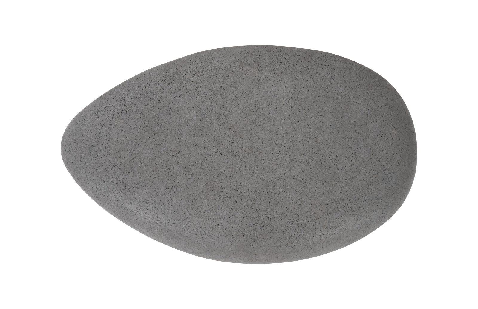 River Stone Coffee Table, Charcoal Stone, Small - Remutear
