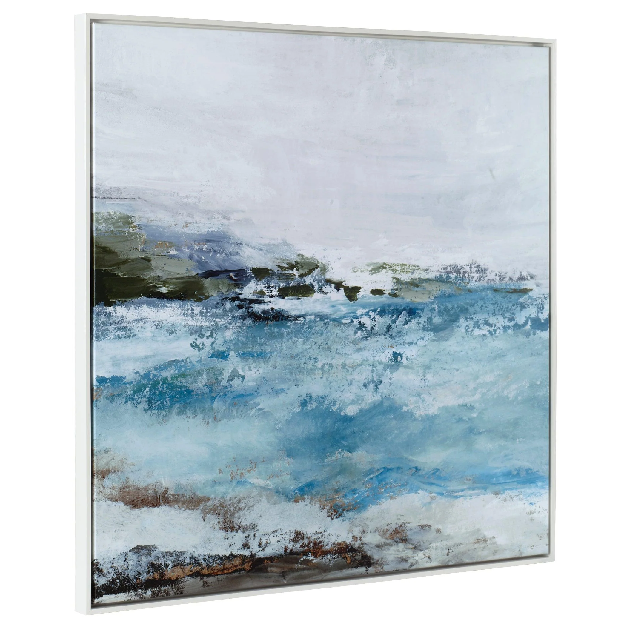 Blue Essence Coastal Framed Canvas - Remutear