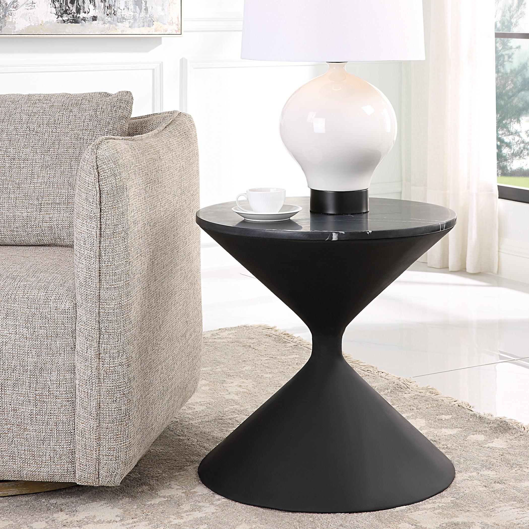 Time's Up Hourglass Shaped Side Table - Remutear