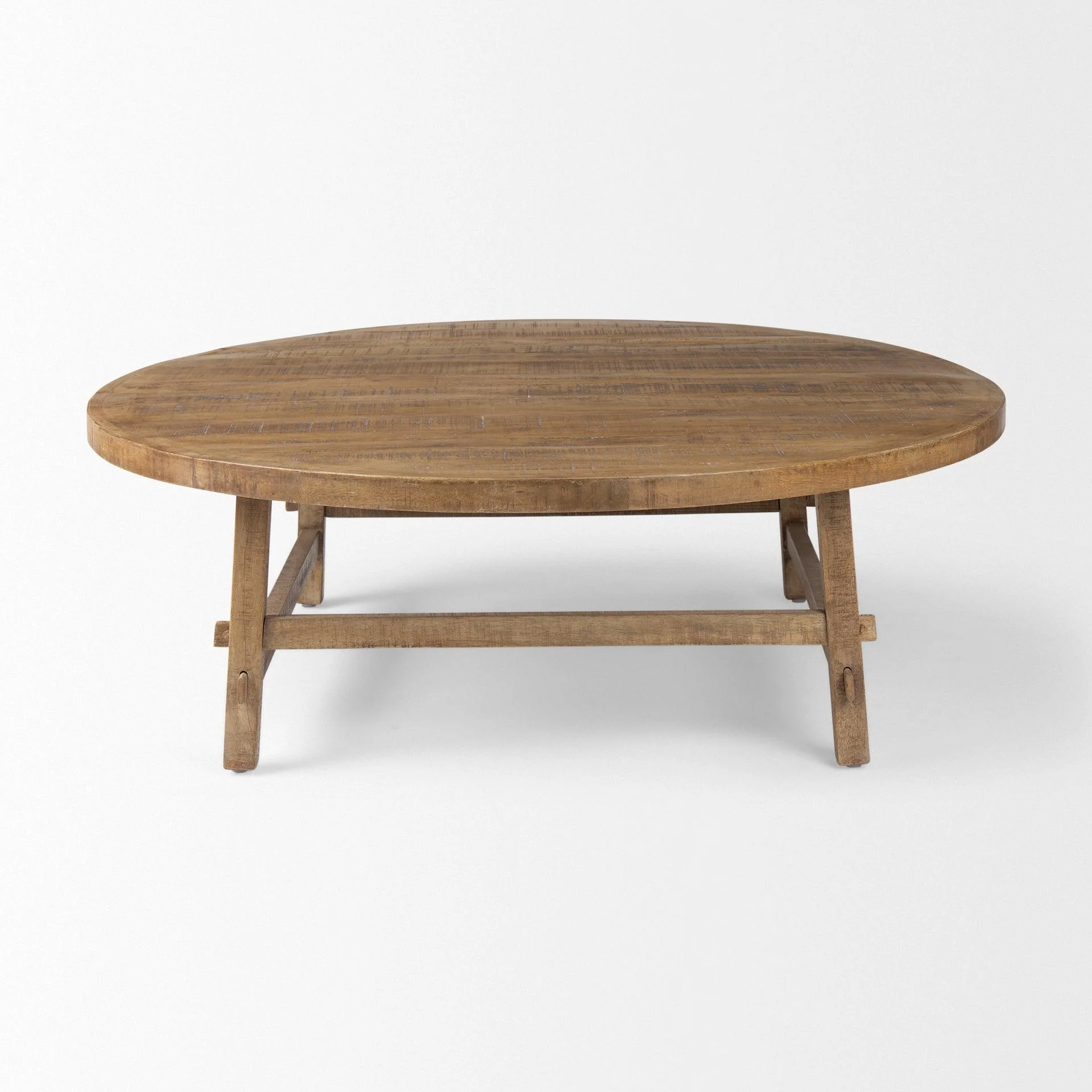 Rosie  48.0L x 48.0W x 16.0H Round Medium Brown Wood Coffee Table - Remutear