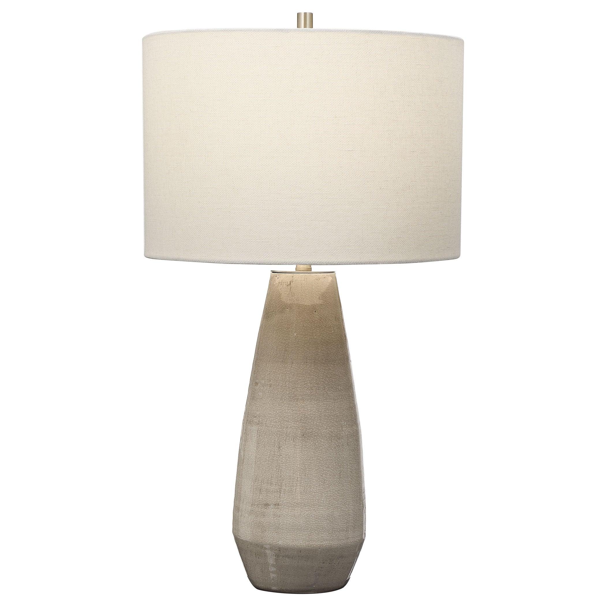 VOLTERRA TAUPE-GRAY TABLE LAMP - Remutear