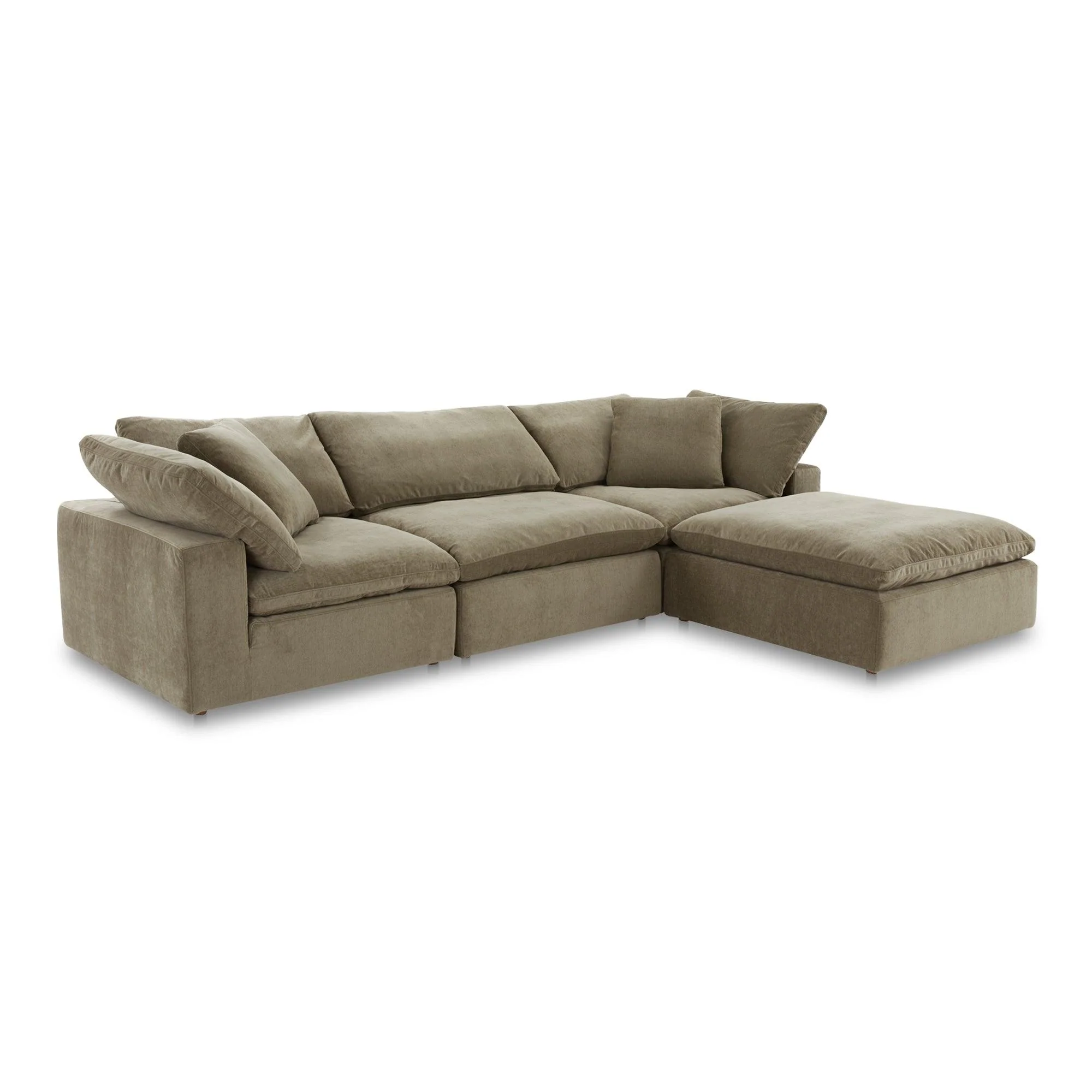 Clay Lounge Modular Sectional Performance Fabric Desert Sage - Remutear