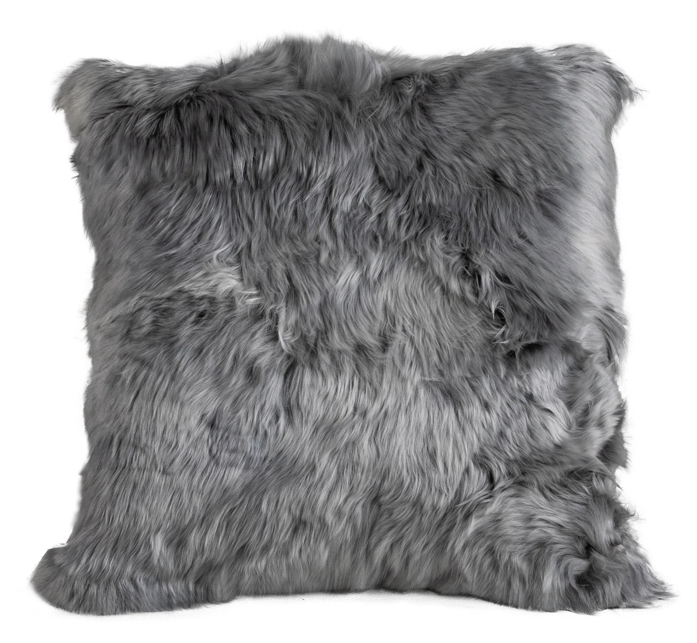 Alpaca Suri Square Cushion w/ Woven Alpaca Back - Remutear