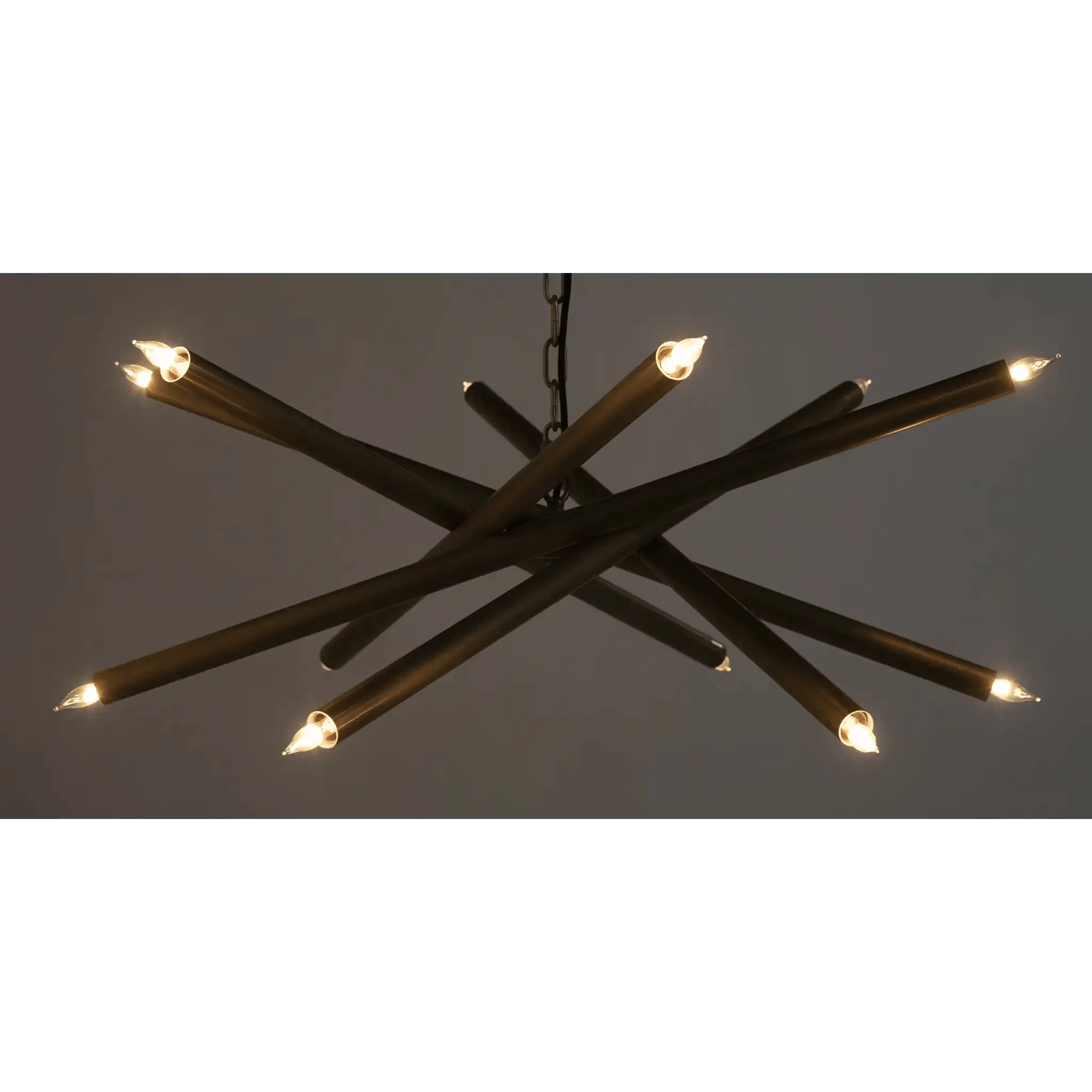Ikram Chandelier, Small, Metal with Brass Finish - Remutear