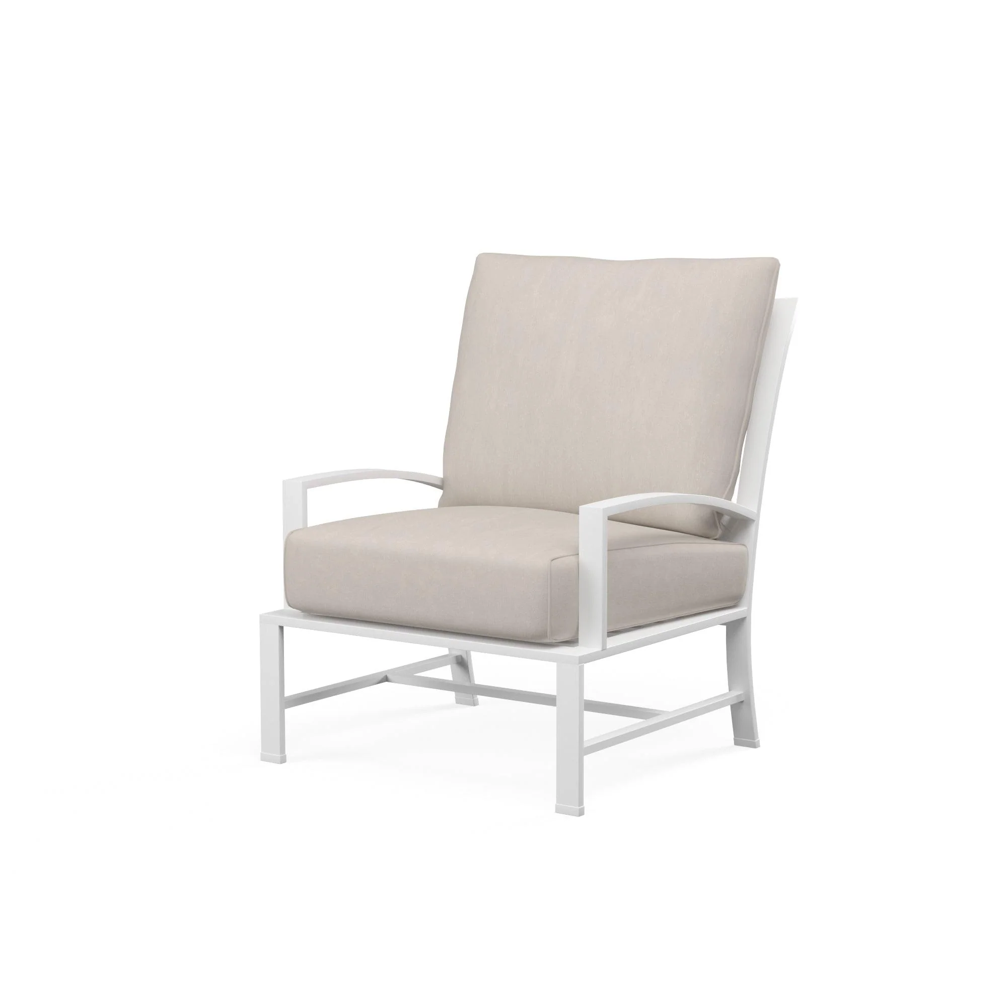 Bristol Club Chair Canvas Flax in Canvas Flax w/ Self Welt - Remutear