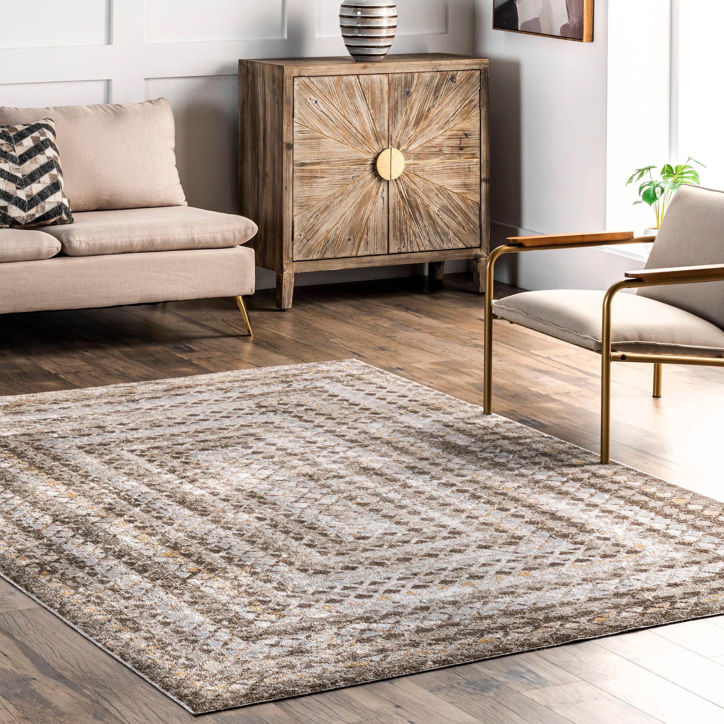 Carley Machine Washable Geometric Area Rug - Remutear