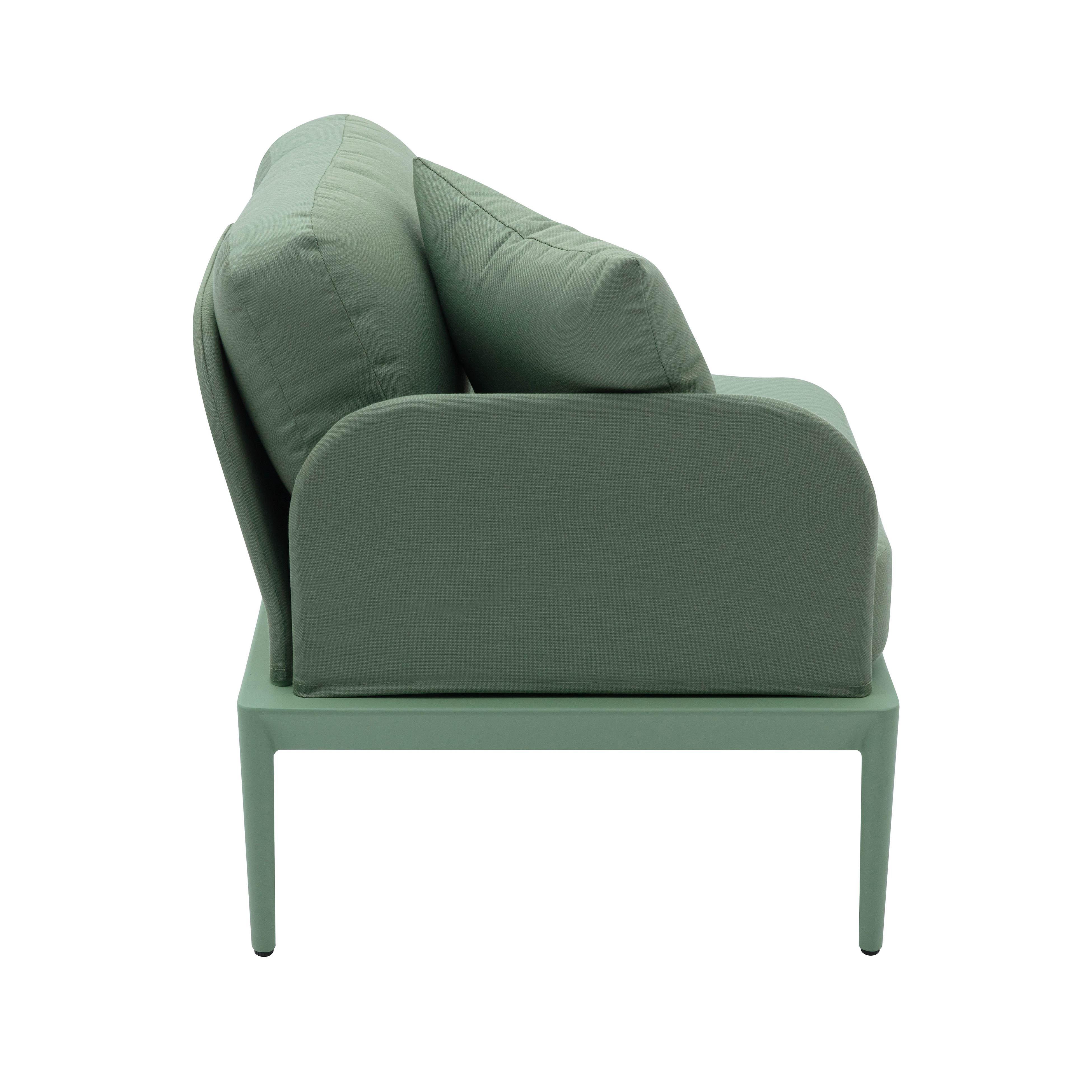 Kapri Moss Green Modular Outdoor LAF Corner Seat - Remutear