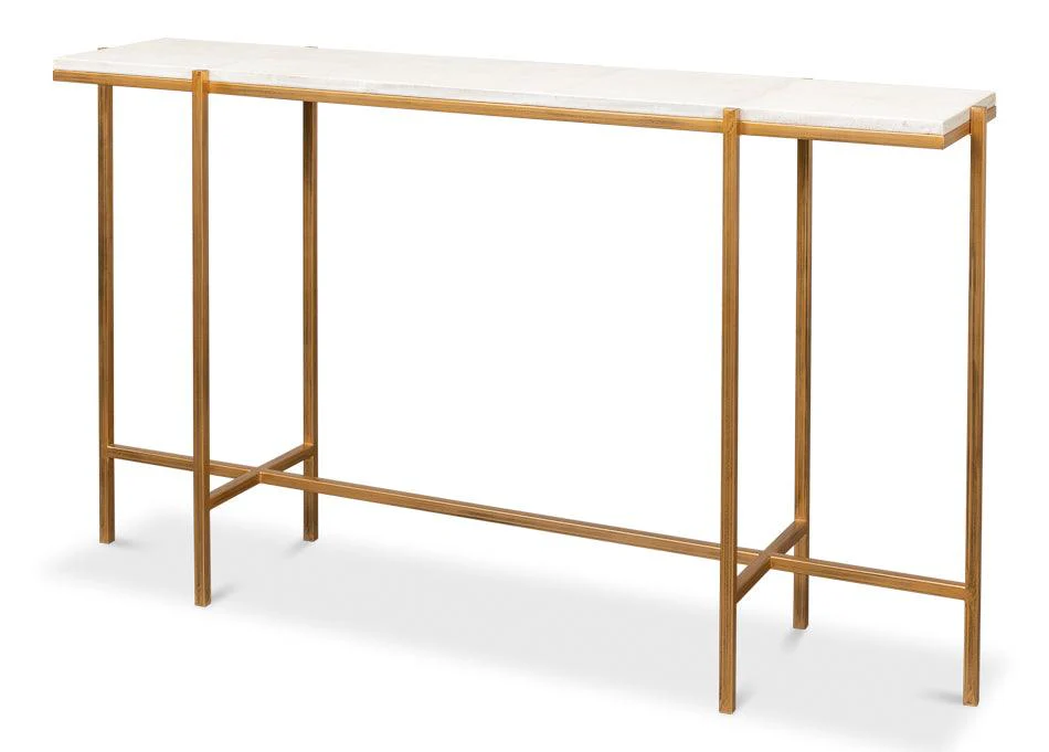 Shagreen Console Table - Osprey White - Remutear