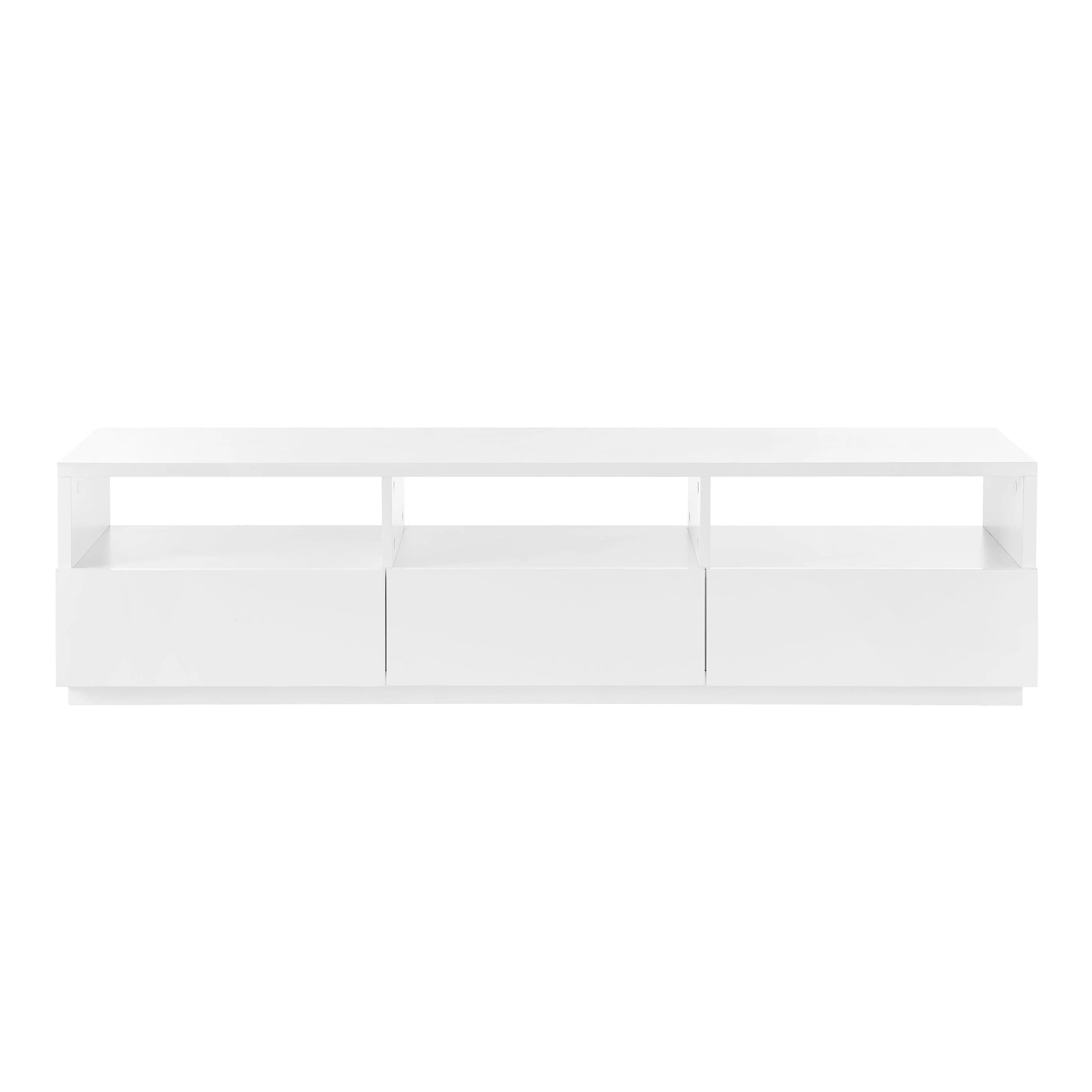 Tresero Media Stand in High Gloss White - Remutear