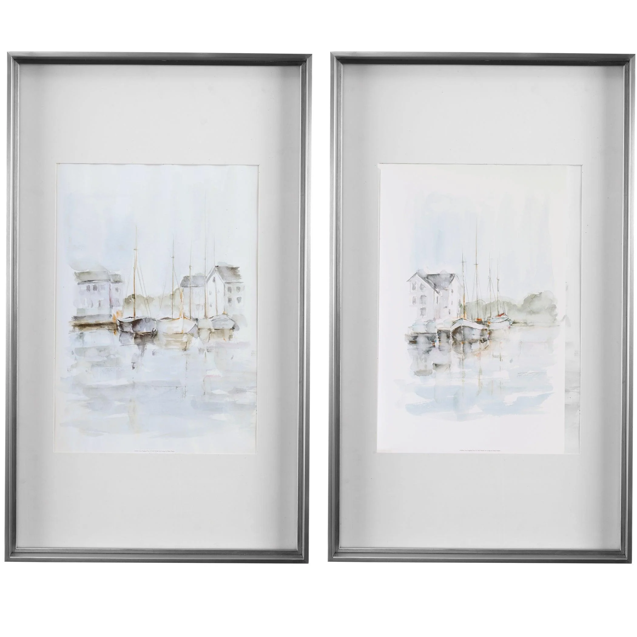 NEW ENGLAND PORT FRAMED PRINTS, SET OF 2 - Remutear