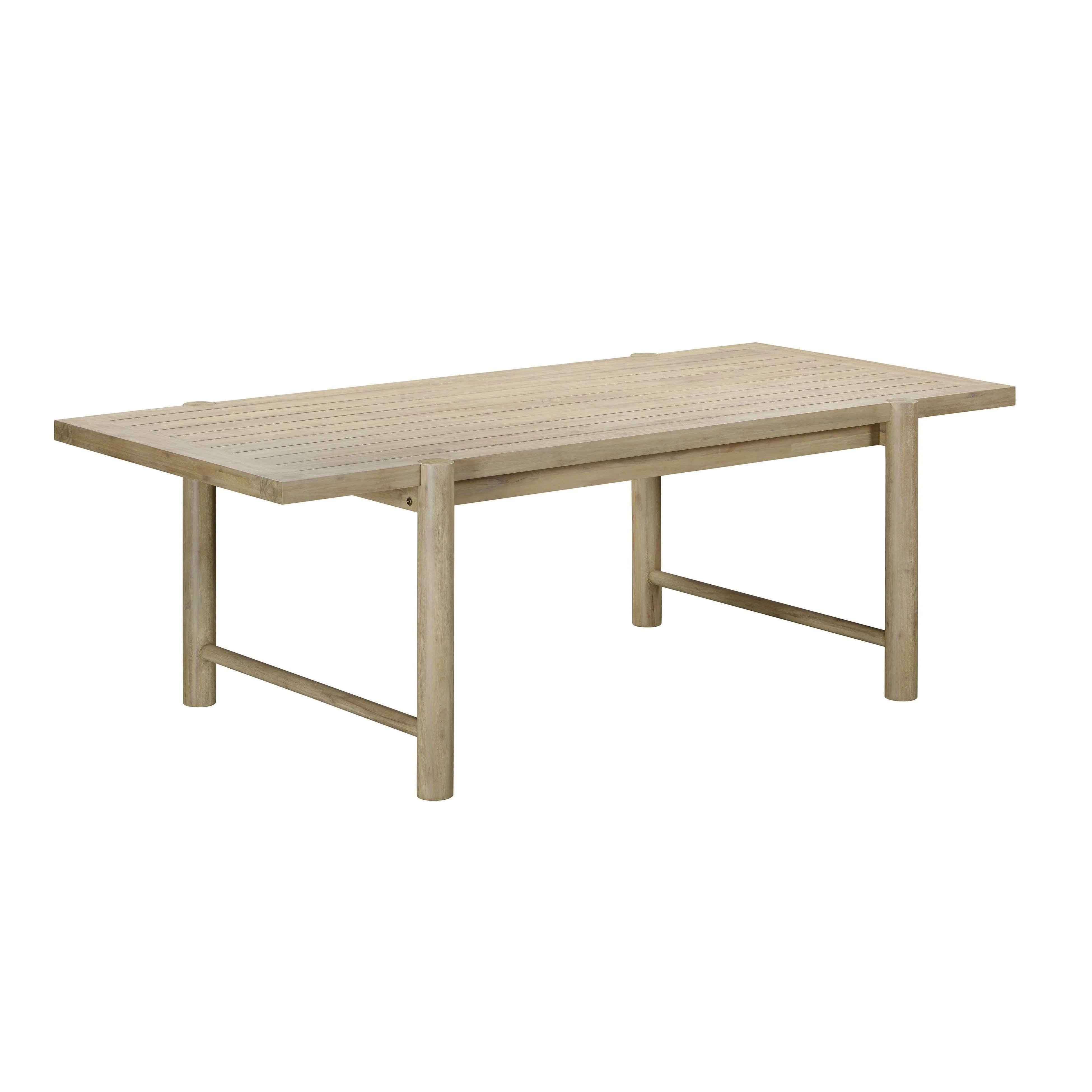 Gata Light Teak Outdoor Rectangular Dining Table - Remutear