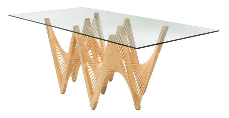 Geo Dining Base, Natural (NO GLASS) - Remutear