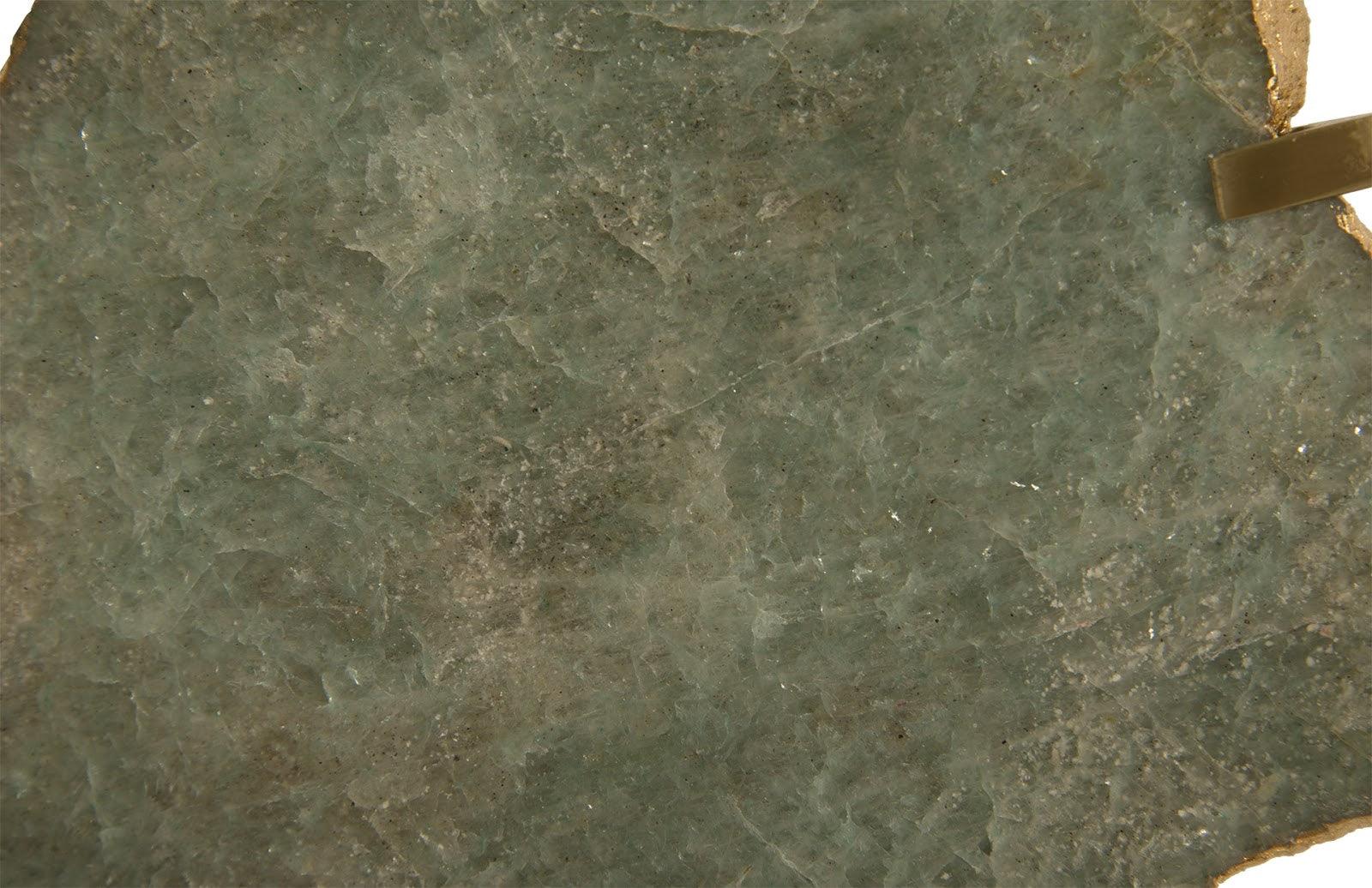 Gem Wall Tile in Brass Setting, Green Emerald - Remutear