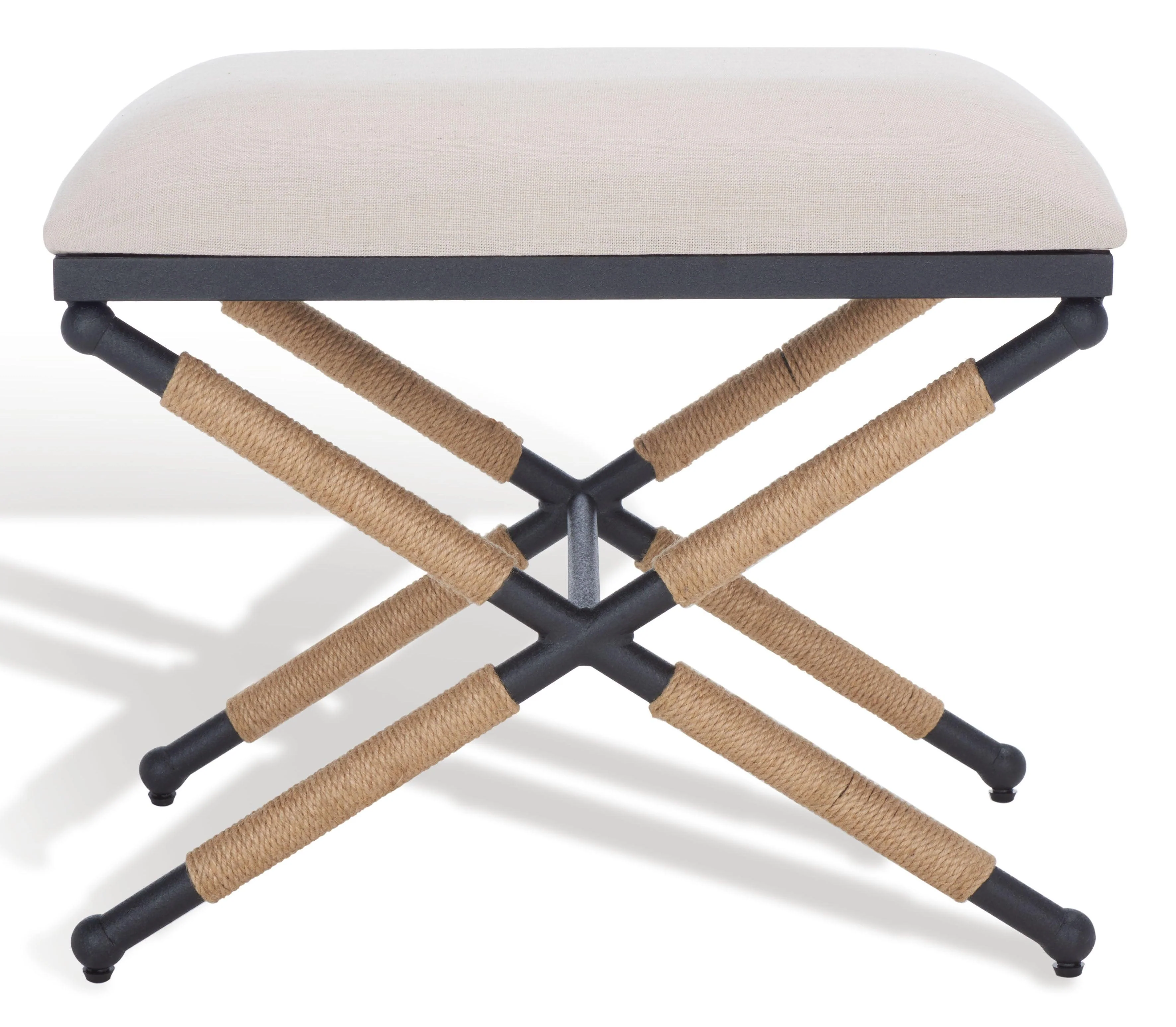 CARMELO HEMP WRAPPED OTTOMAN - Remutear