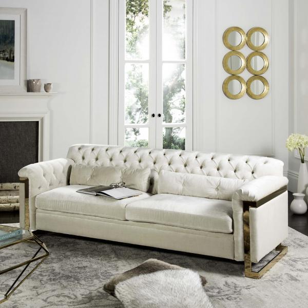 LETHBRIDGE TUFTED VELVET SOFA - Remutear