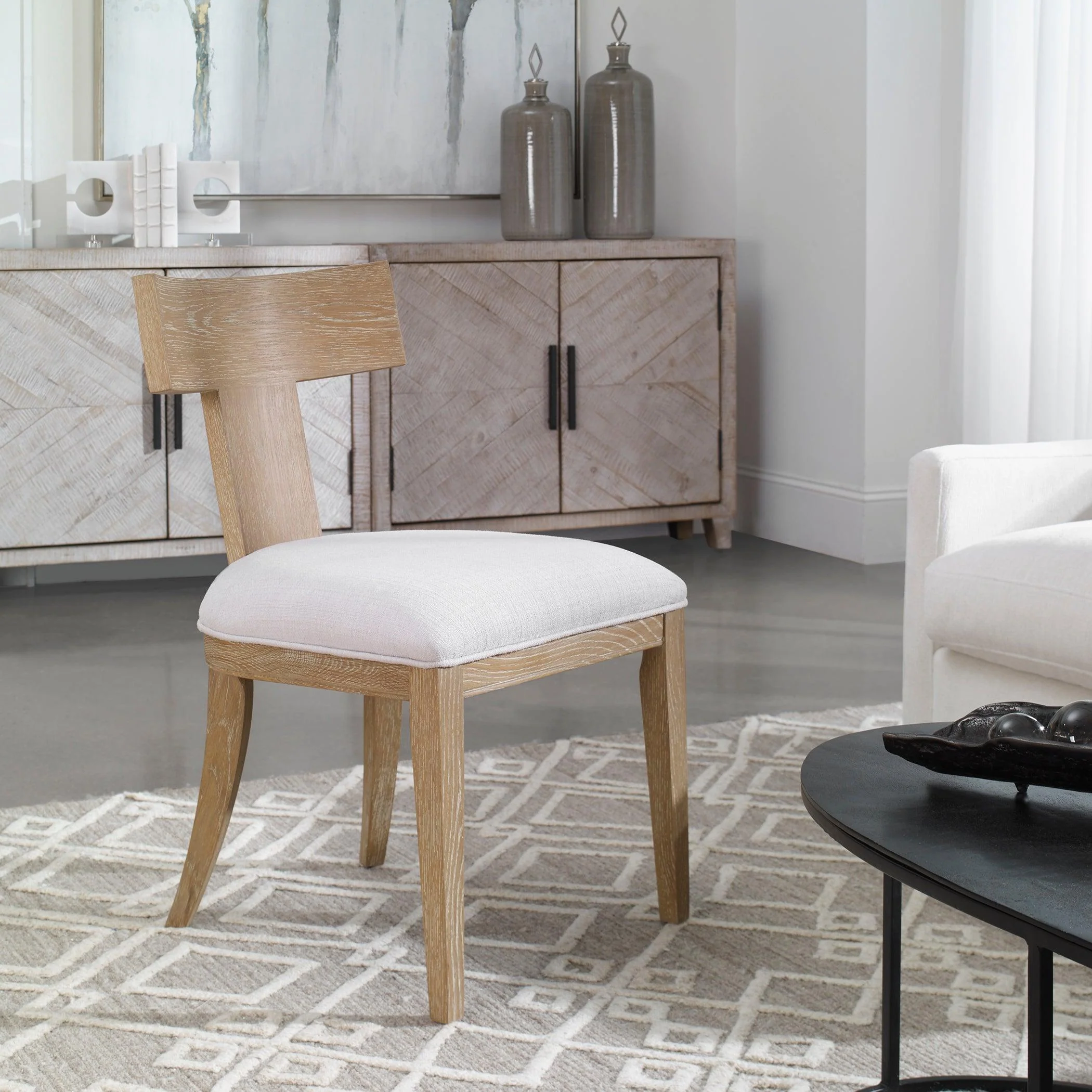 Idris Armless Chair Natural - Remutear