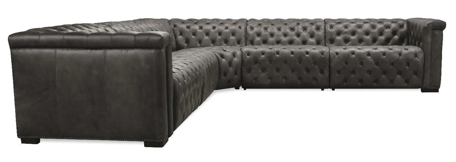 Savion Grandier 5 pc Sectional with2 Power Recline Power Headrest - Remutear