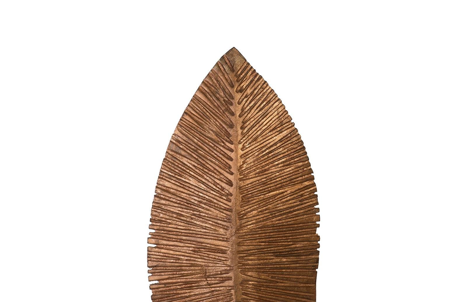 Carved Leaf on Stand, Copper Leaf, SM - Remutear