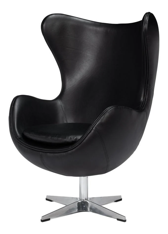 Jacobean Mid 20th Century Egg Chair Blk - Remutear