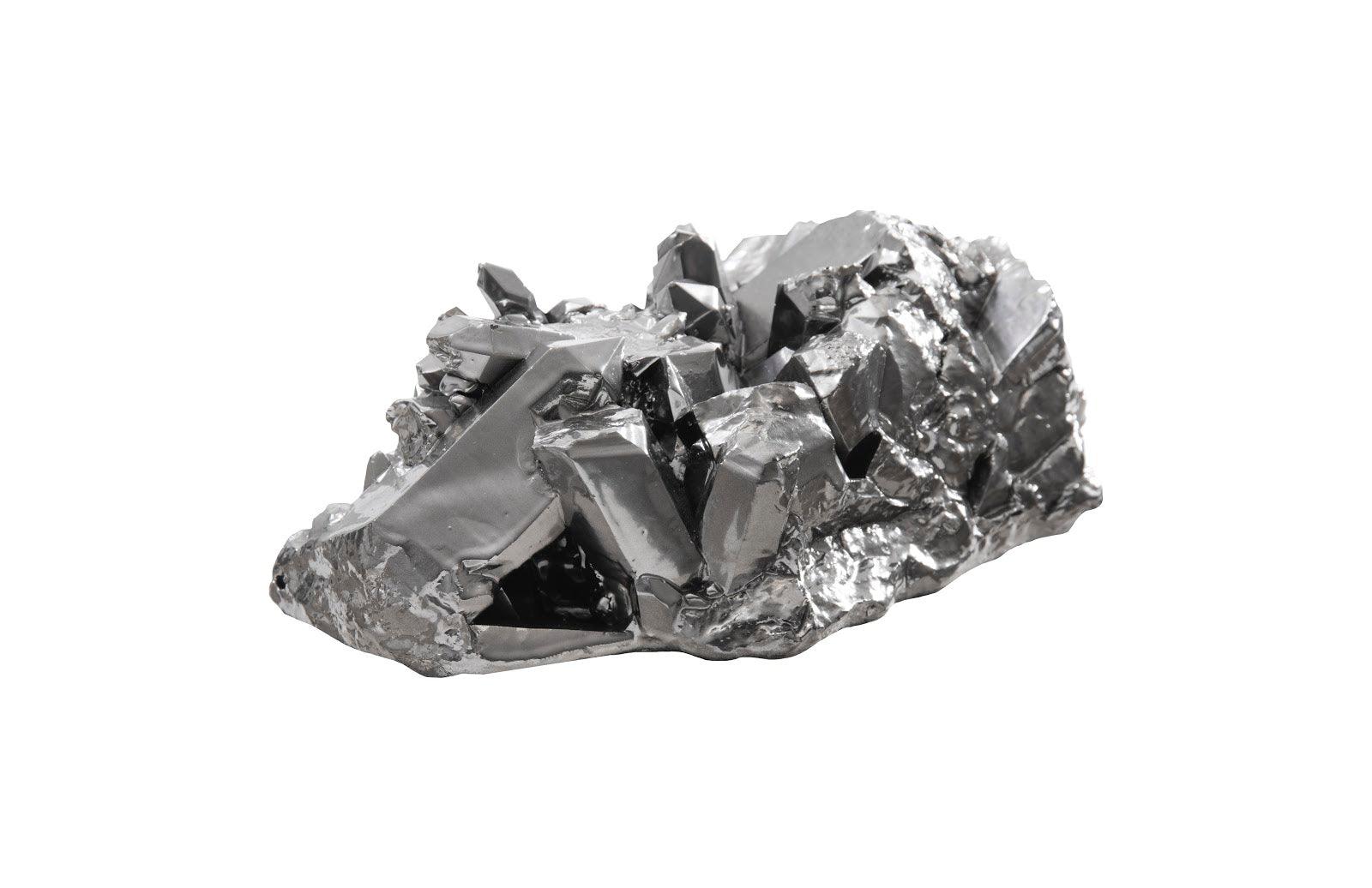 Cast Crystal Tabletop Accent, Liquid Silver, SM - Remutear