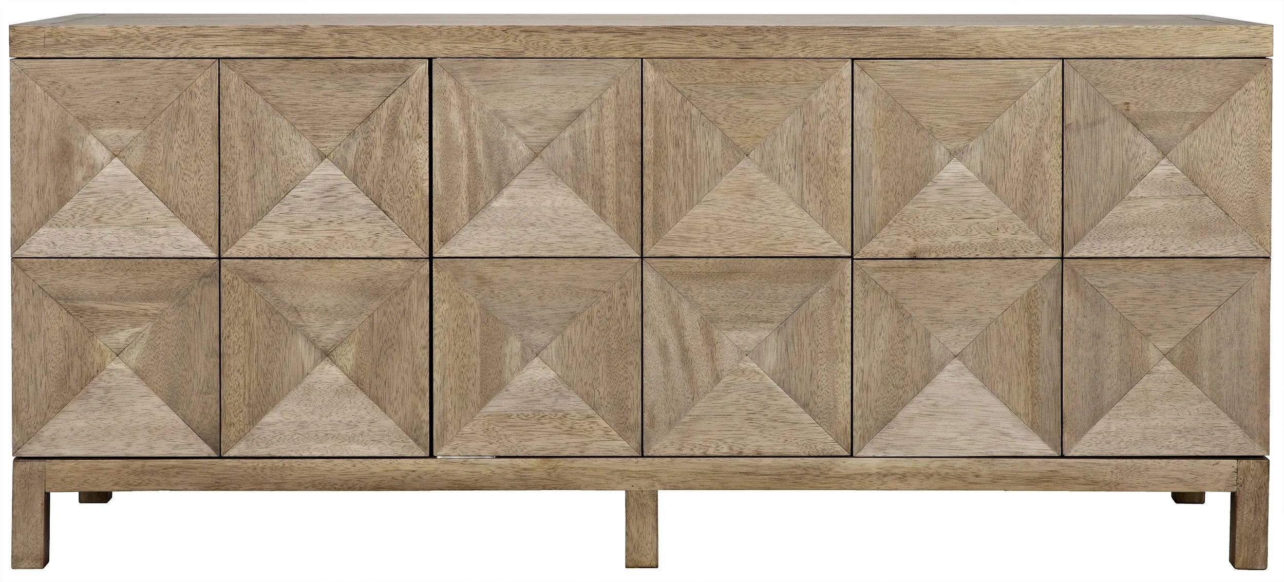Quadrant 3 Door Sideboard, Washed Walnut - Remutear