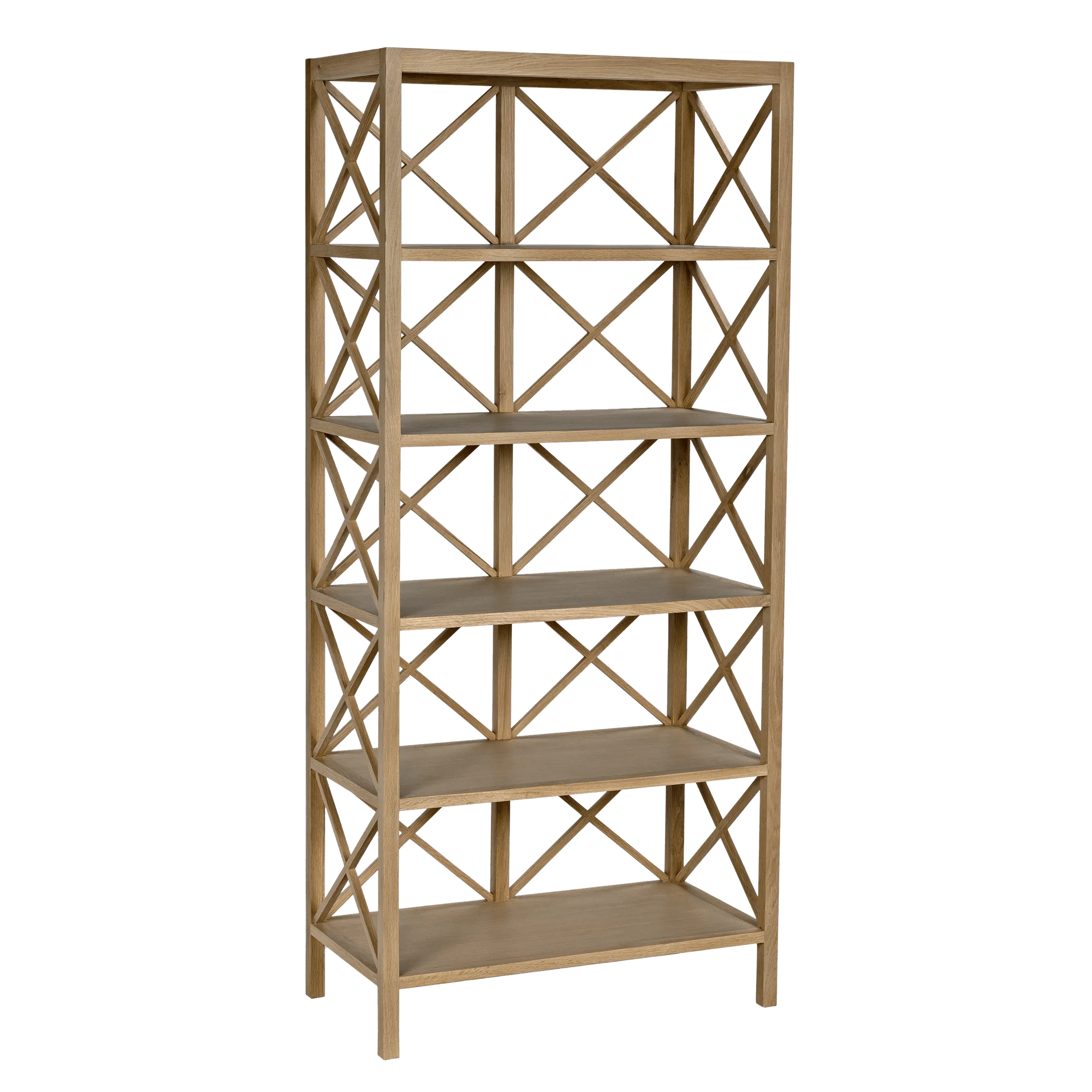 Nikolai Bookcase, White Oak - Remutear