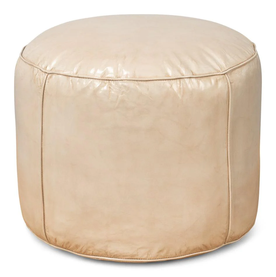 Soccerball Stool - Taupe Leather - Remutear