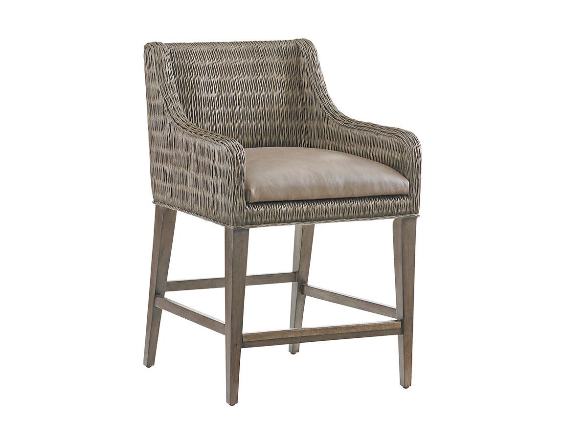 Cypress Point Turner Woven Counter Stool - Remutear