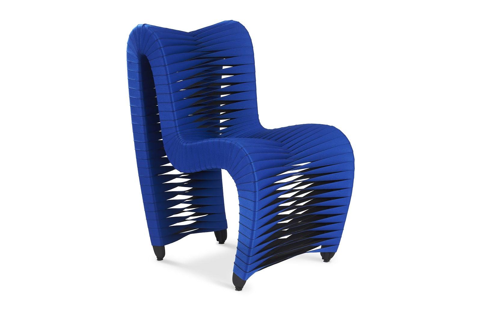 Seat Belt Dining Chair, Blue/Black - Remutear